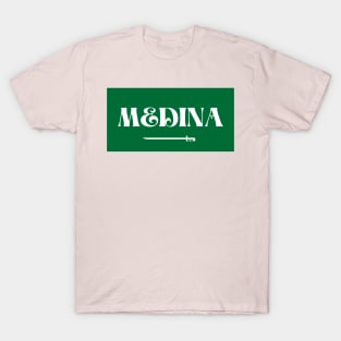 Medina City in Saudi Arabian Flag T-Shirt